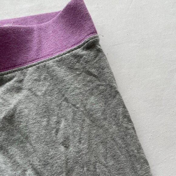 Justice Active Girls Size 7 Gray Softball Leggings With Purple Waistband - Picture 4 of 6